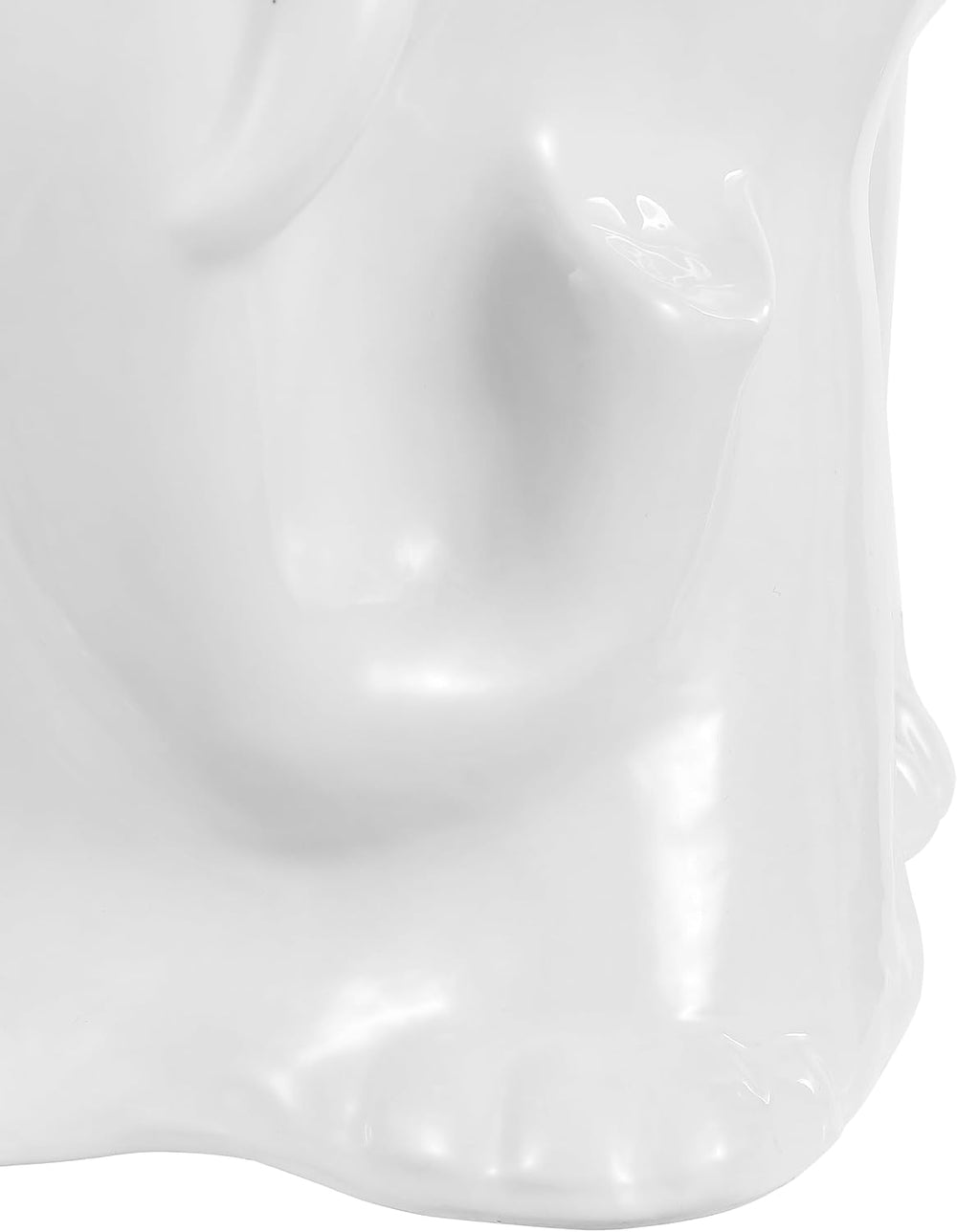 JONATHAN Y Orla Elephant Garden Stool 18.5" Ceramic Accent Table, White