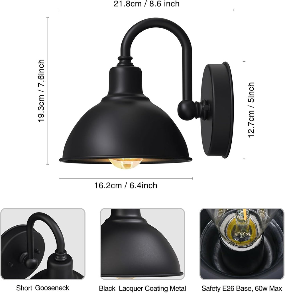Barn Light Gooseneck Light, Small Farmhouse Outdoor Lighting