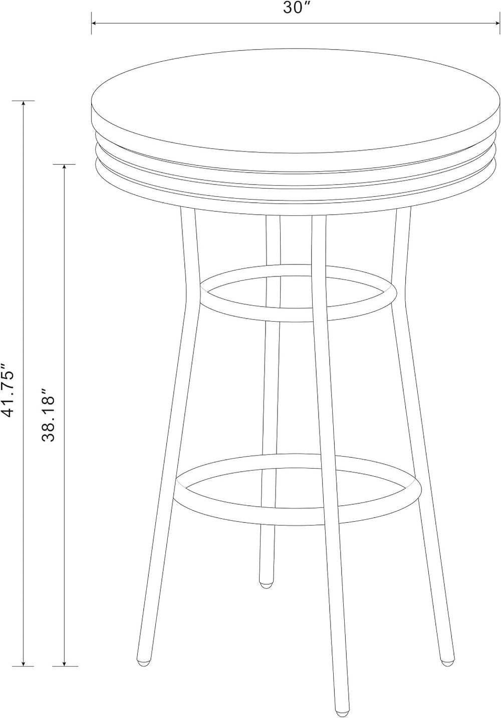 Coaster Home Furnishings Retro 1950s Soda Fountain Diner Pub Height Game Room...