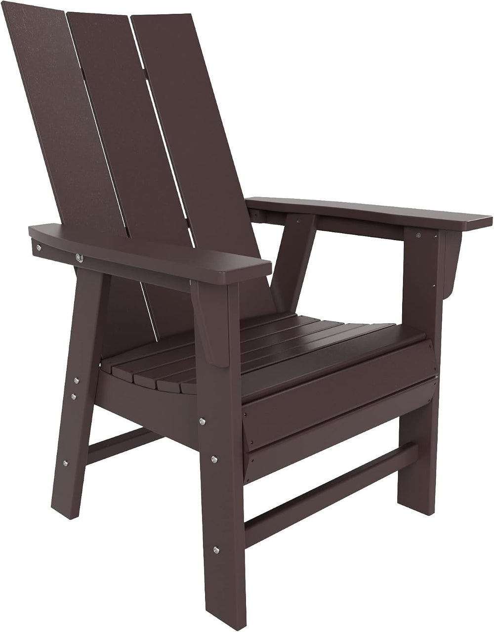 WestinTrends Ashore Outdoor Patio HDPE Plastic Modern Adirondack Dining Chair...