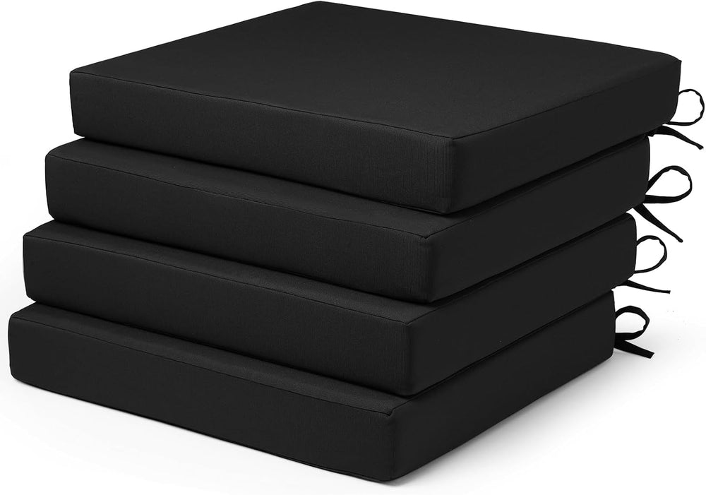 Outdoor Chair Cushions Set of 4 Fade Water Resistant, Patio Furniture Cushion...
