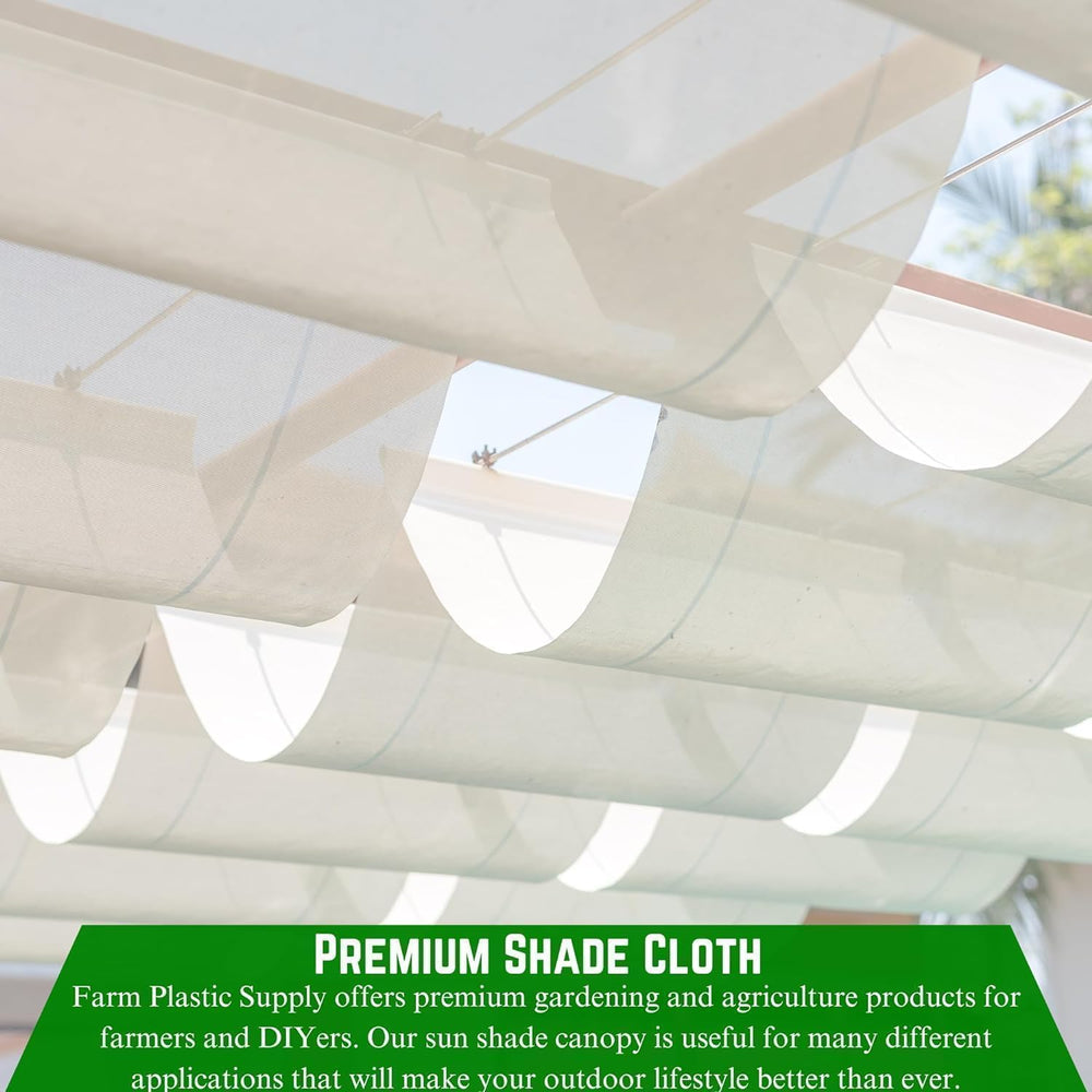 Farm Plastic Supply - White Shade Cloth - 50% - Mesh Fabric for Fence Privacy...