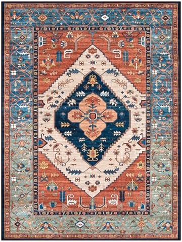 Lahome Area Rugs 9x12 Living Room - Boho Non-Slip Washable Rug Ultra-Thin Sta...