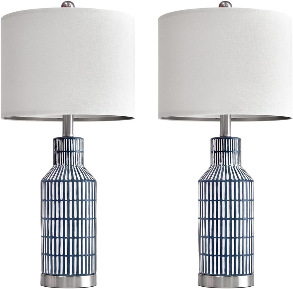 USumkky 25" Modern Ceramic Lamps Single Table Lamp for Living Room Bedro...