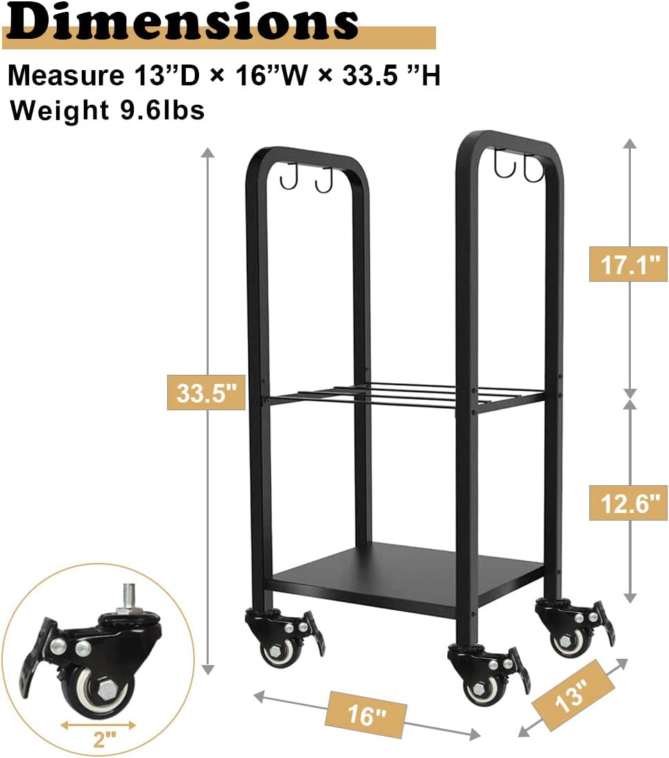 2-Tier Fireplace Firewood Rack Holder for Indoor Outdoor, Small Fire Wood Hol...