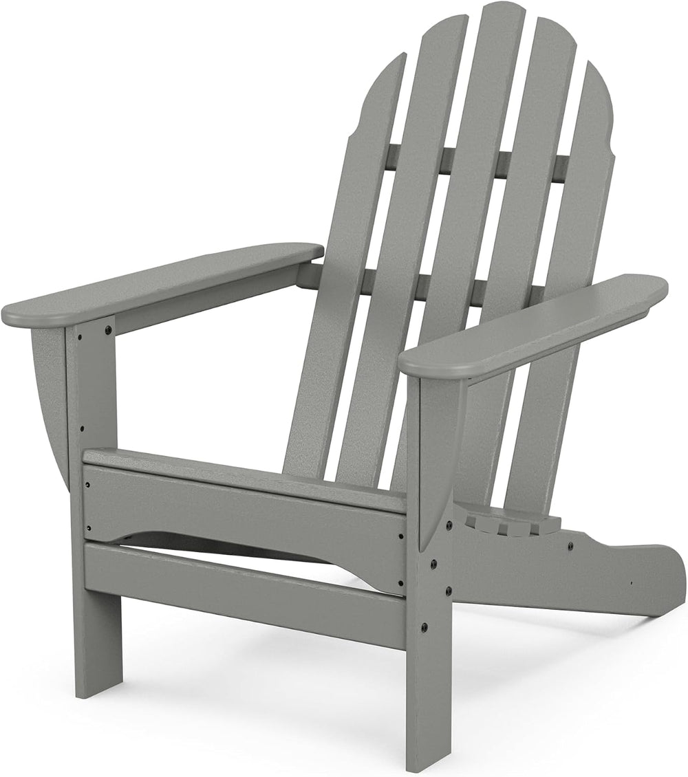 POLYWOOD AD4030GY Classic Outdoor Adirondack Chair, Slate Grey
