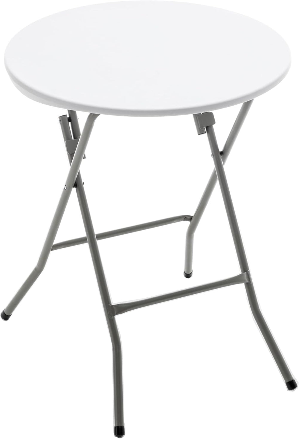 BTEXPERT White 24" Round Plastic Folding Table Commercial Portable for P...