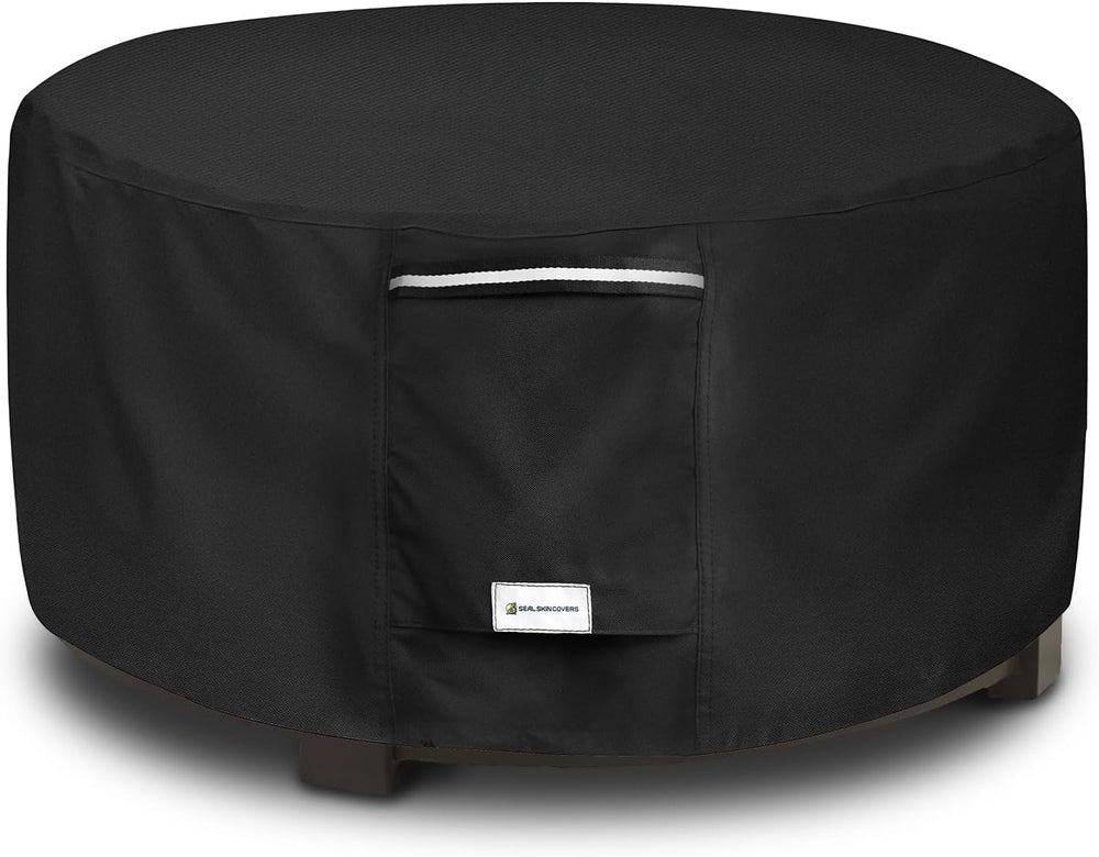 Seal Skin Covers Outdoor Fire Pit Cover – Round 44” Dia X 24”H, Heavy Duty Wa...