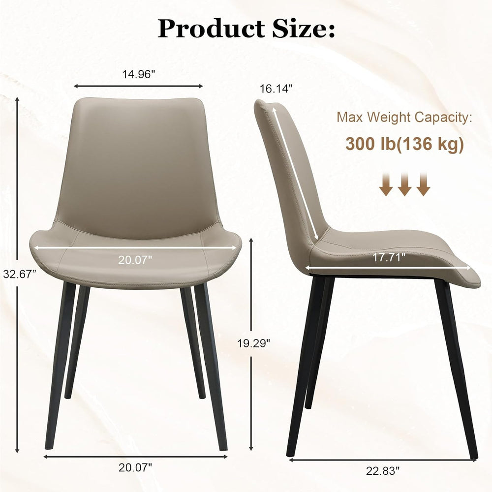 Modern Dining Chairs Set of 4, PU Leather Dining Room Chairs, Upholstered Kit...