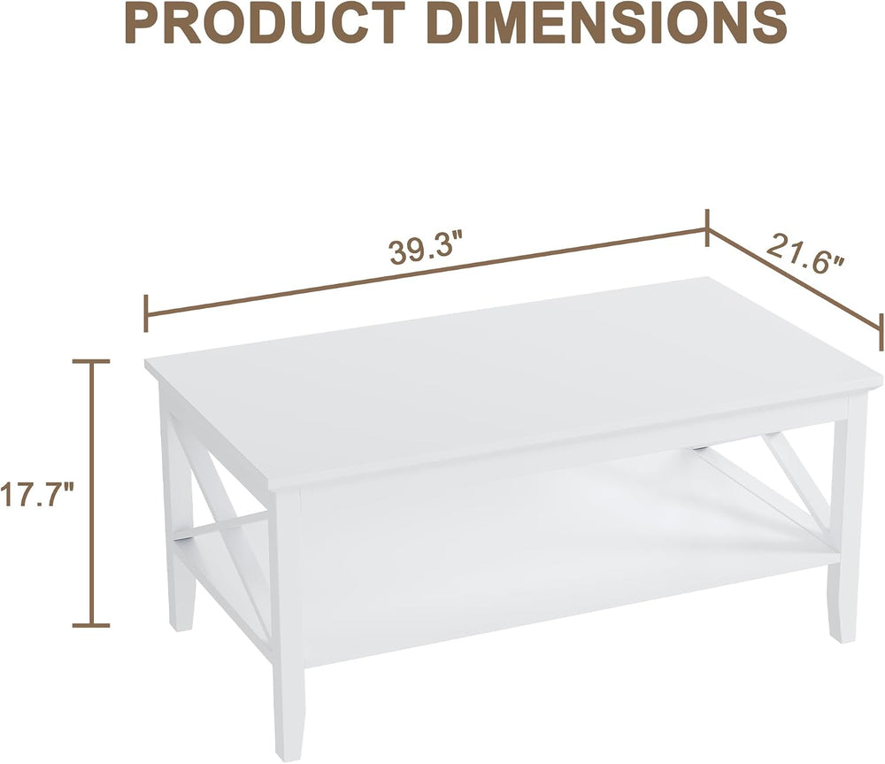 ChooChoo Coffee Table Classic X Design for Living Room