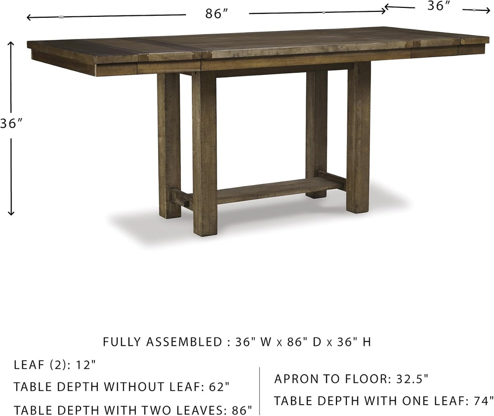 Signature Design by Ashley Moriville Counter Height Dining Extension Table
