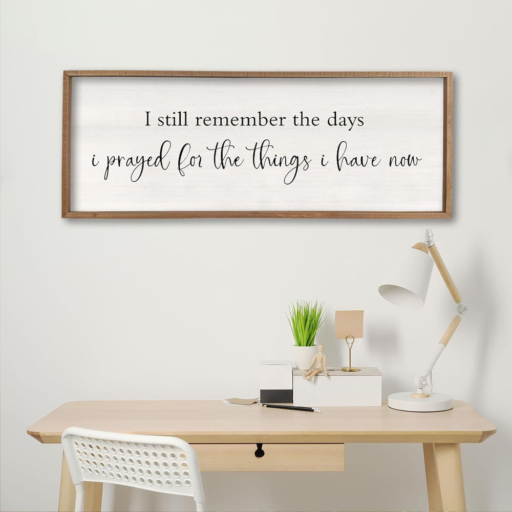 comurdyo I Still Remember the Days I Prayed Sign, 32" x 12", Wood