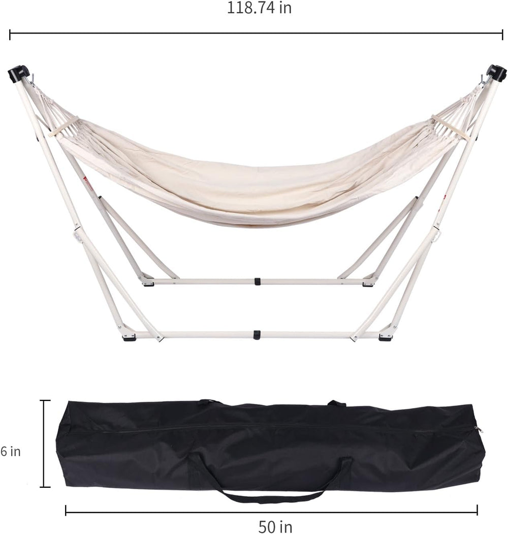 2 in 1 Hammock with Stand - Portable Hammock & Swing Chair, No Tools Asse...