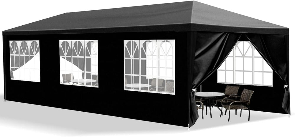 10x30 FT Party Tent, Outdoor Wedding Tents for Parties, Canopy Event Tent wit...