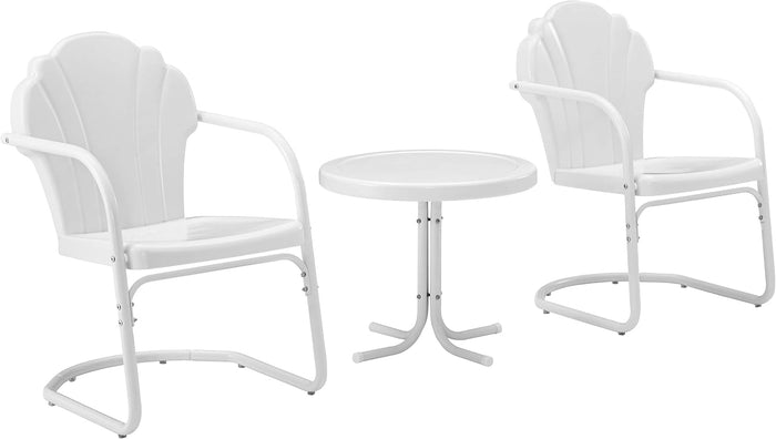 Crosley Furniture Tulip 3-Piece Chair & Side Table Set