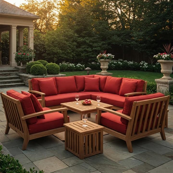 RSH DECOR: Deep Seating Loveseat Cushion Set | 46" x 26" Loveseat |...