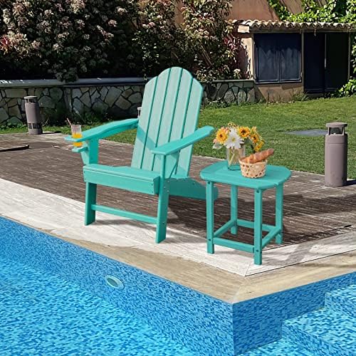 GIANTEX Set of 2 Adirondack Chair Outdoor Fire Pit Chairs, HDPE Weather Resis...