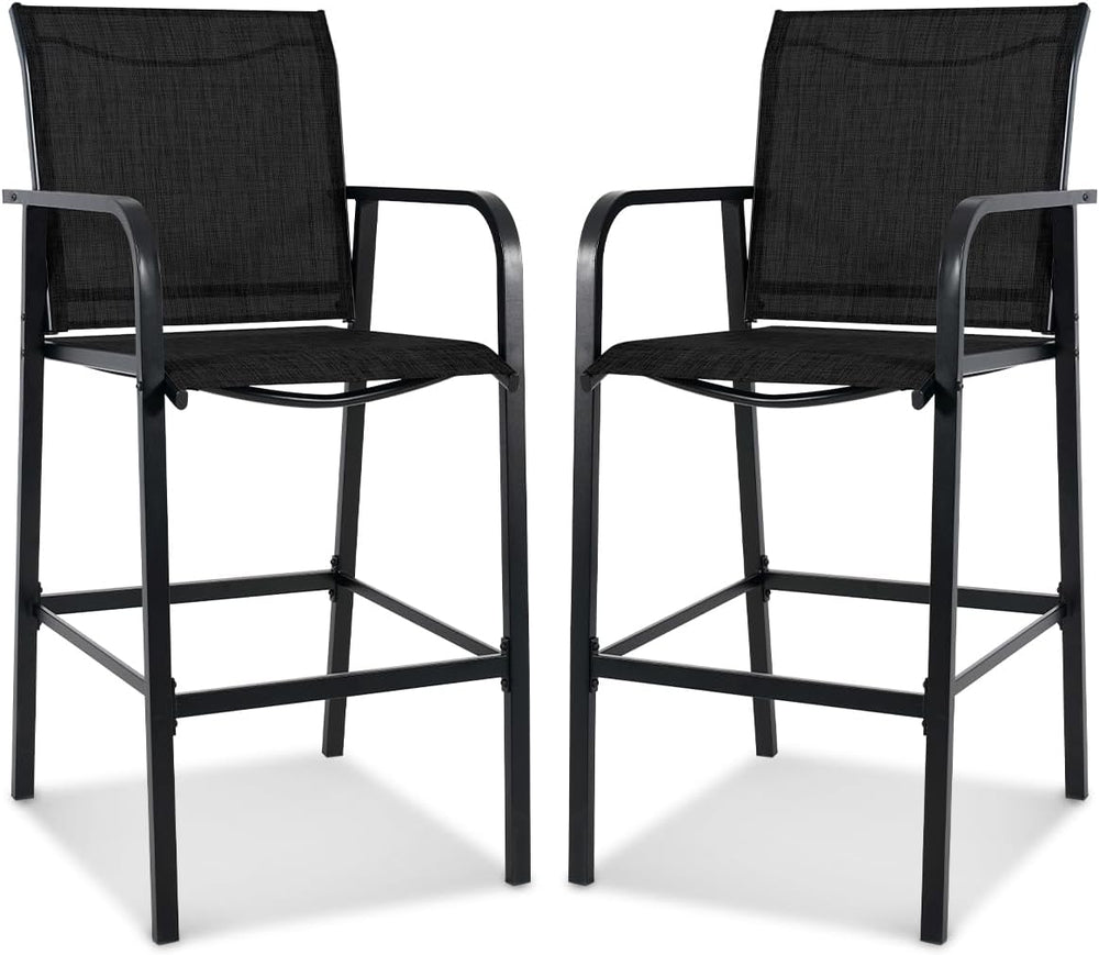 Sundale Outdoor Metal Bar Stool Set of 2, Counter Height Patio Bar Stools