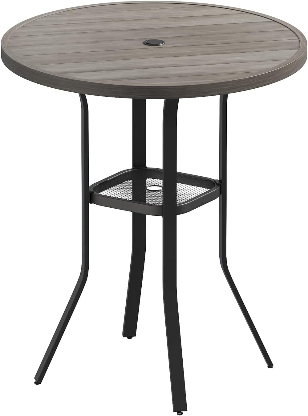 VICLLAX 35.5" Round Outdoor Bar Table, Bar Height Patio Table with Adjus...