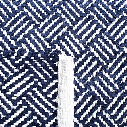 SAFAVIEH Boston Collection 6' x 9' Navy BOS680D Handmade Flatweave Co...
