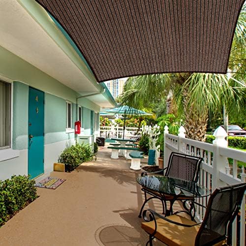 Eden's Decor Straight Flat-Edged Sun Shade Sail Rectangular 5' x 7...
