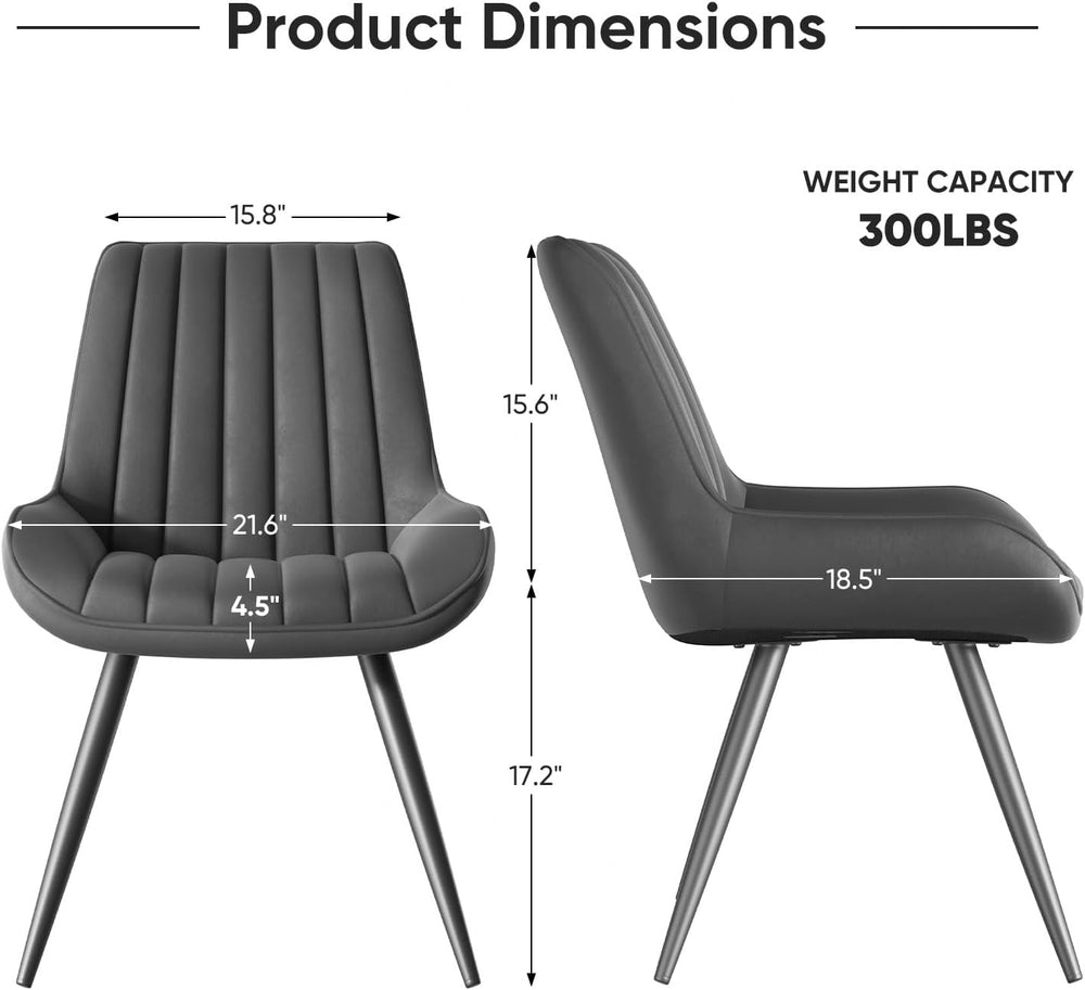 Nalupatio Modern Dining Chairs Set of 4, Comfy Dining Room Chairs with Thick ...