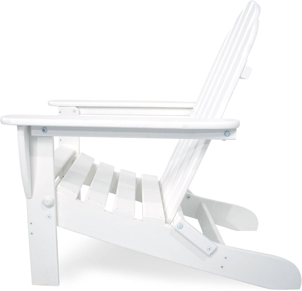 POLYWOOD AD5030WH Classic Folding Adirondack Chair, White 35.7 x 29 x 35.7 in...