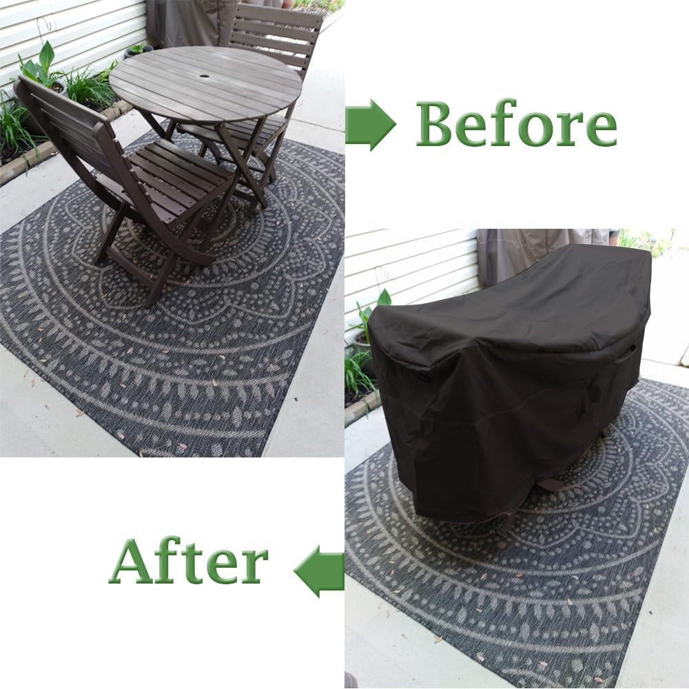 Outdoor High Top Bar Height Dining Set Cover for Patio Furniture