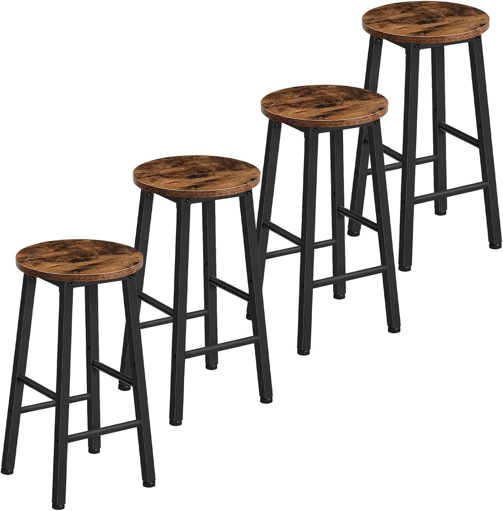 HOOBRO Bar Stools, Barstools Set of 4,Counter Height Barstools, 24.8" Ba...