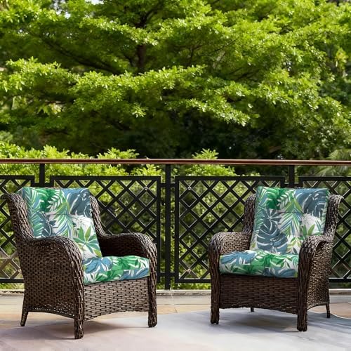 LVTXIII Outdoor Adirondack Chair Cushions, L42 x W21 x H4 Patio Tufted Low Ba...
