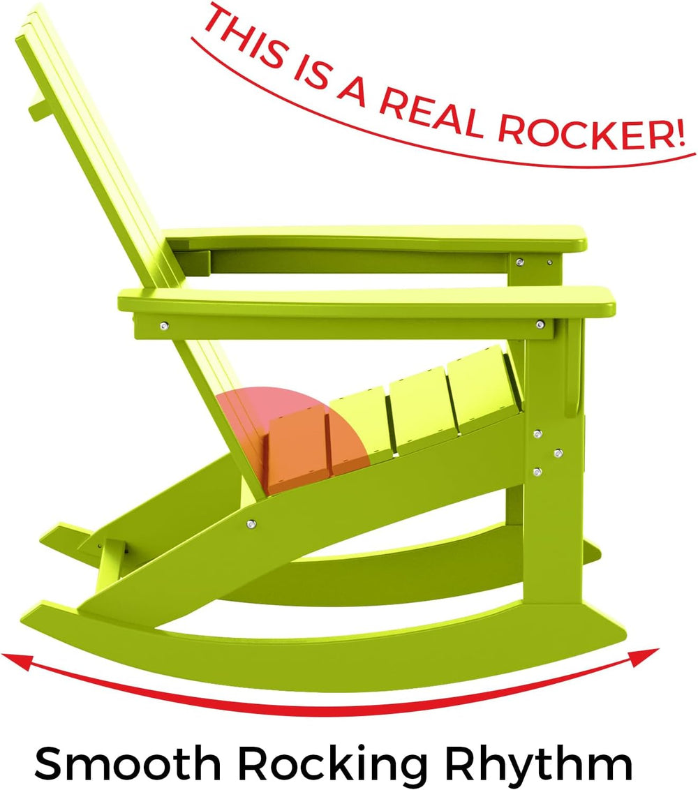 Costaelm Outdoor Adirondack Chair, All Weather Resistant Lawn Chairs Balcony ...
