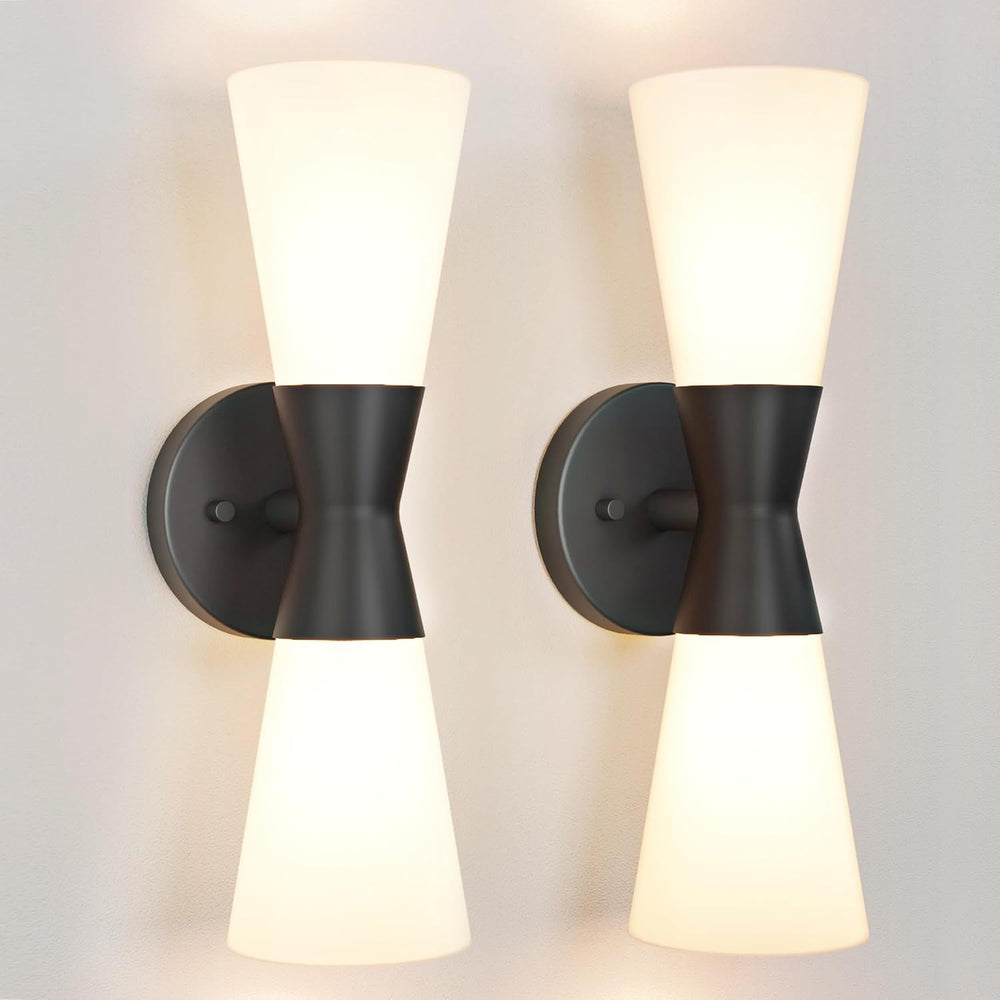 Wall Sconces Set of 2 for Bathroom, Modern Indoor Vanity Light Fixtures 15&qu...