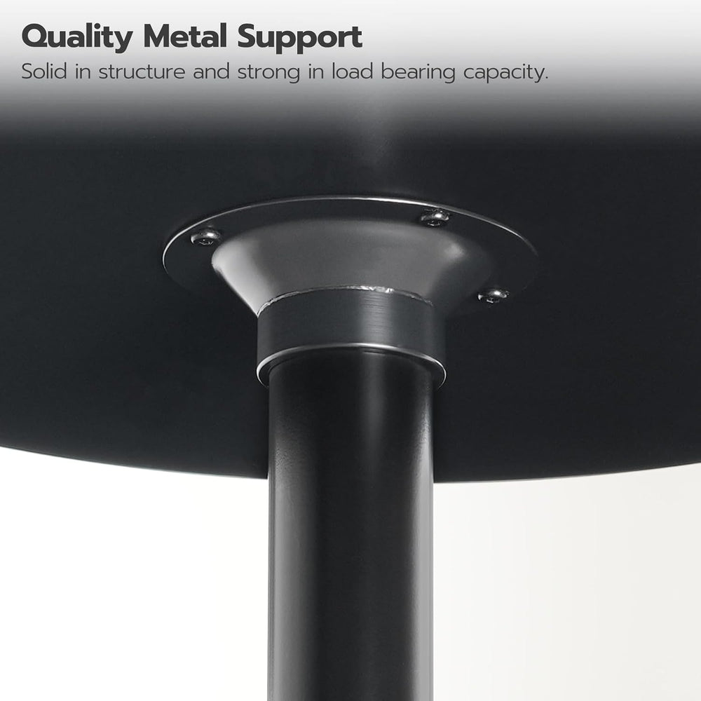 HOOBRO Round Bar Table, 35" Tall Pub Table, with Non-Slip Base for Narro...