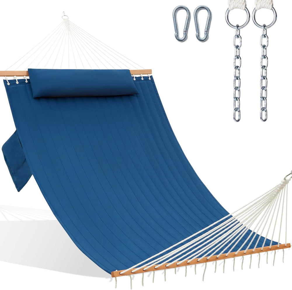 GAFETE 14FT 2 Person Family Hammock for Outside with Soft Pillow, Oversized