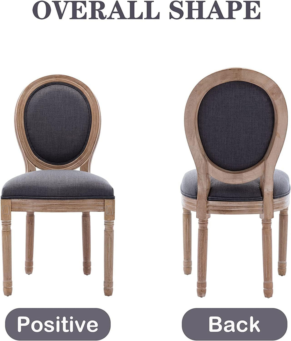 Nrizc French Dining Chairs Set of 2, Farmhouse Dining Chairs, Vintage Country...