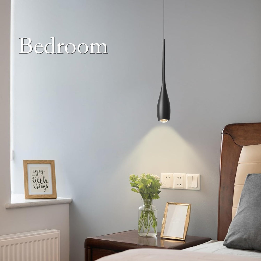 Black Pendant Lights Kitchen Island, Modern LED Pendant Light Fixtures, Small...