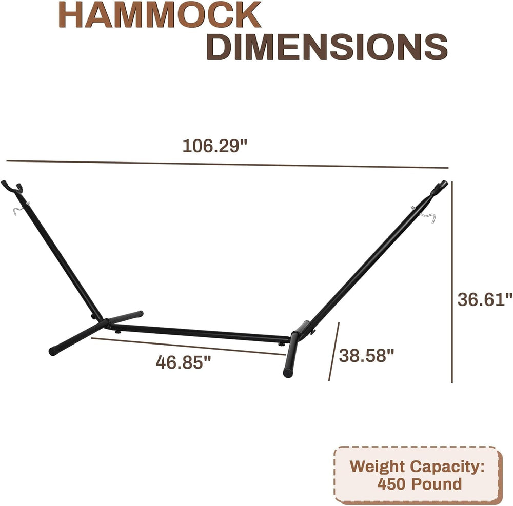 Elevon Hammock Stand, Heavy Duty Adjustable Steel Hammock, 9-Foot, 450-Pound ...