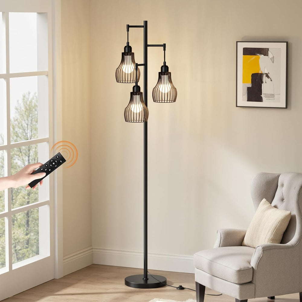 Ziisee Dimmable Floor Lamps for Living Room, Farmhouse Tree Standing Tall Lam...