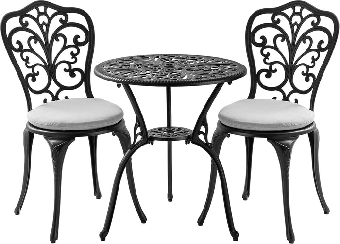 Bistro Patio Set Outdoor Bistro Table and Chair Set with Cushion