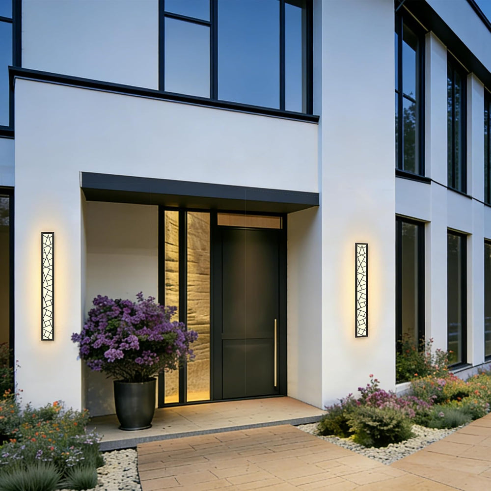 Outdoor Wall Lights 31.5inch Modern Outdoor Wall Sconce LED Long Wall Sconces...