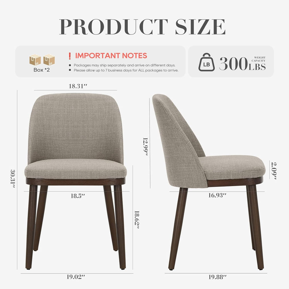 COLAMY Upholstered Dining Chairs Set of 4, Modern Kitchen Chairs with Back, F...