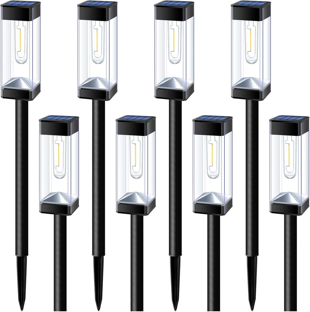 Solar Pathway Lights Outdoor Waterproof Landscape Lighting 8 Pack