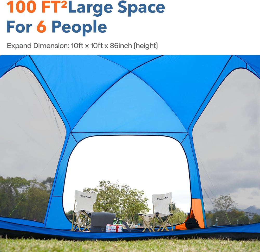 10 X 10ft Screen House Room for Camping, Screened Mesh Net Wall Canopy Tent, ...