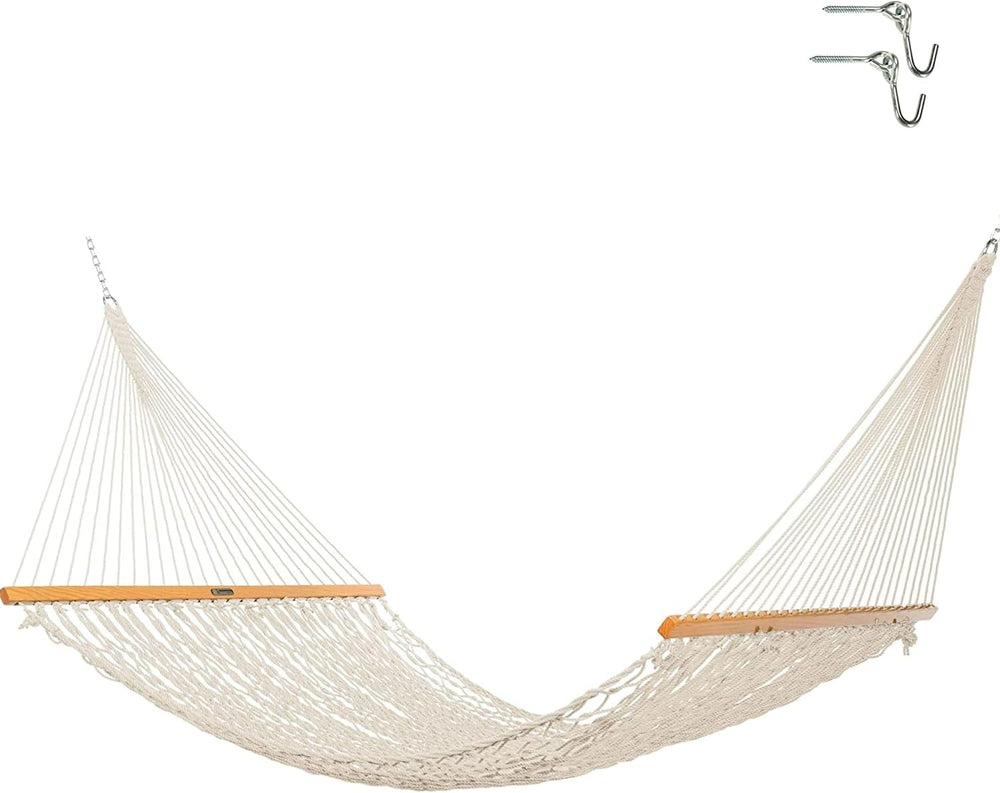 Original Pawleys Island Deluxe Oatmeal DuraCord Rope Hammock – 13 ft. x 65 in...