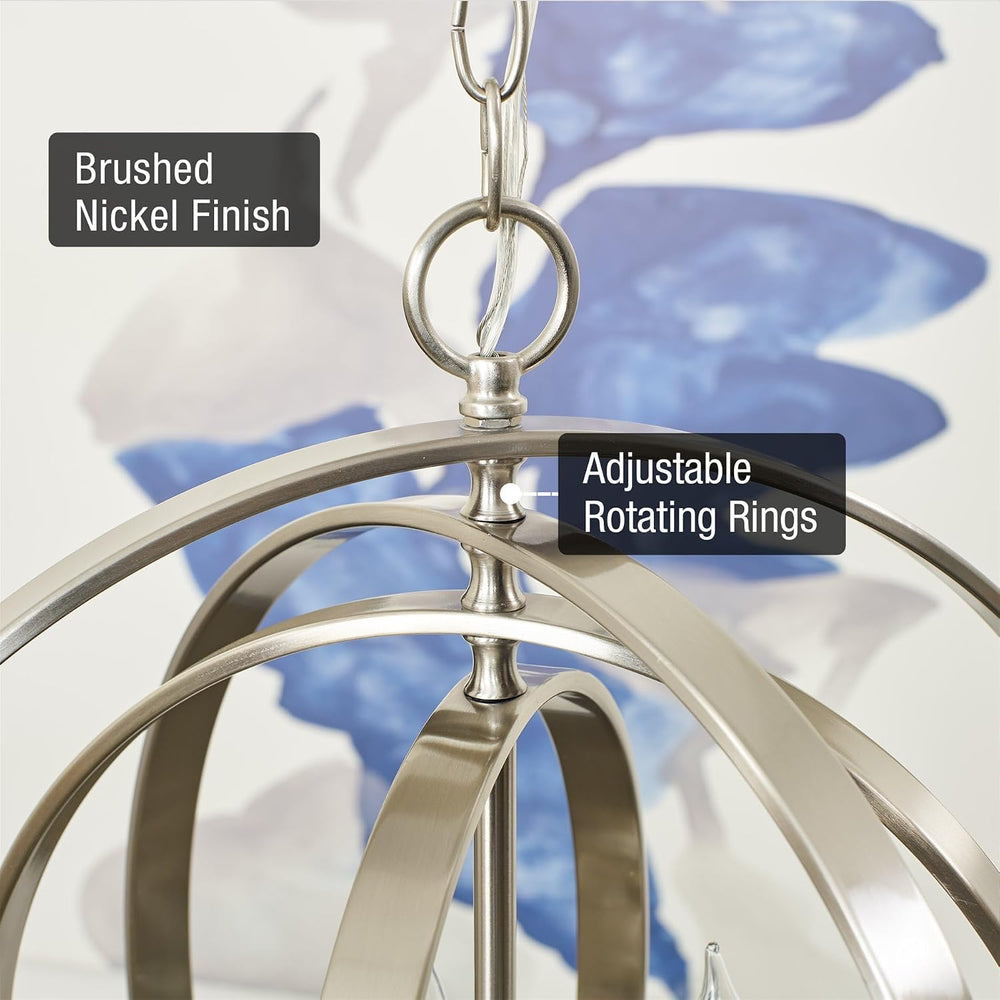 Kira Home Orbits 21" Modern Geometric 4-Light Sphere Orb Chandelier
