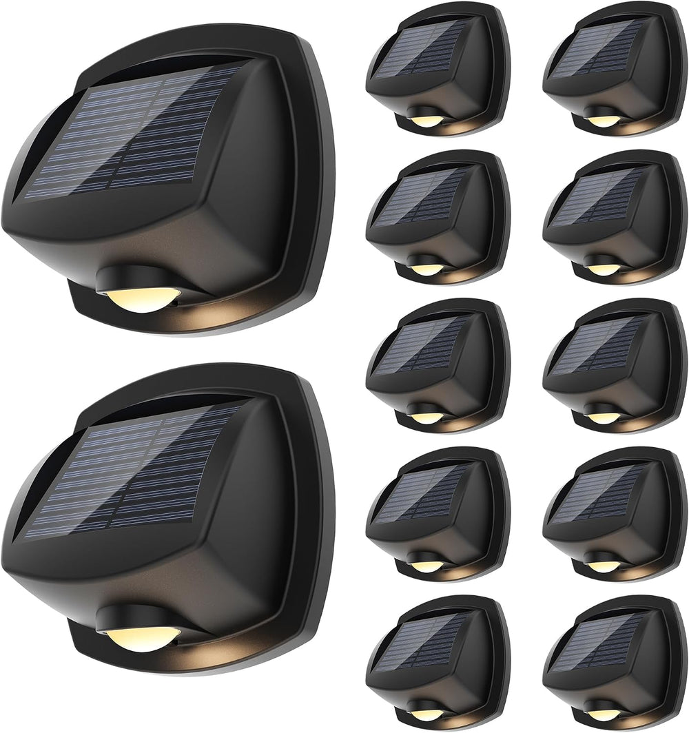 Solar Lights Outdoor Waterproof, Solar Stair Lights Outdoor Decor 12 Pack