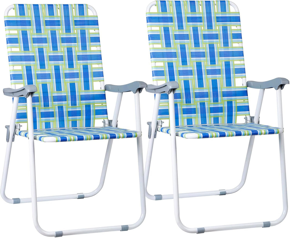 ZENY Beach Chairs, Patio Folding Lawn Chairs Outdoor Webbed Folding Chairs