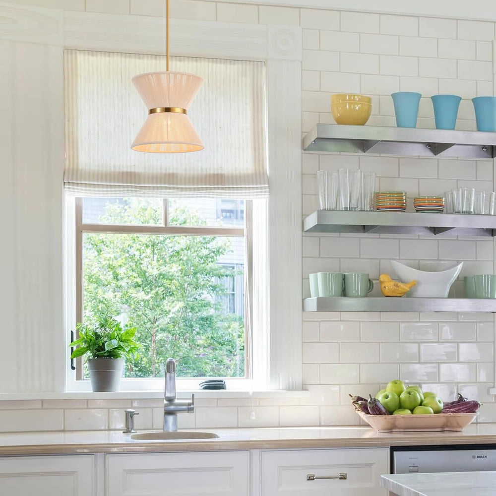 Hand Woven Boho Pendant Light Coastal Mini Modern Chandelier Adjustable Trans...