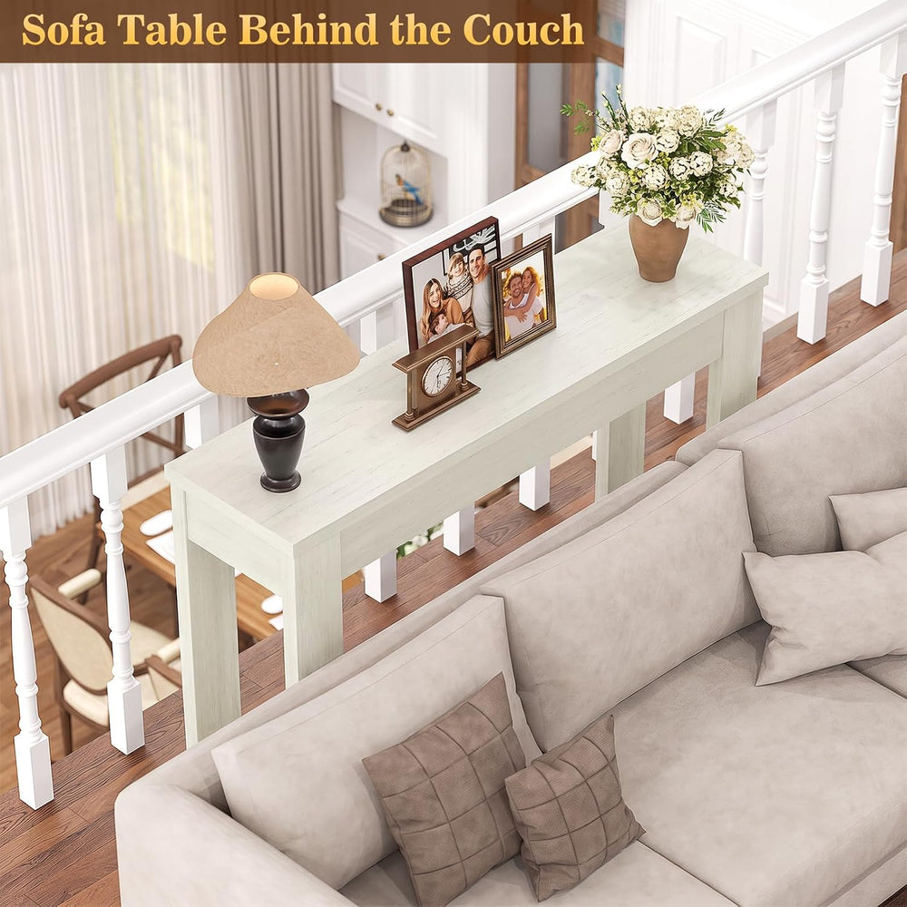 Armocity Console Table for Entryway, 32" Farmhouse Sofa Tables Narrow Long