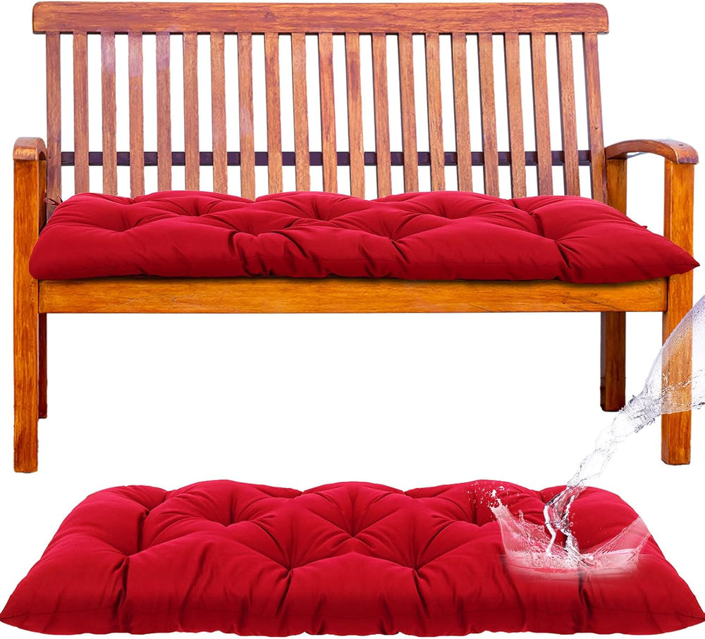 Wenqik Outdoor Bench Cushion 59 x 20 x 4 Inch Waterproof Patio Swing Cushion ...